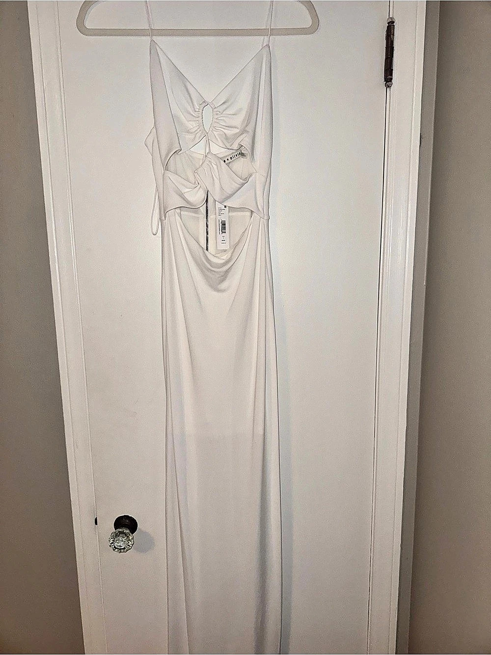 Alice + Olivia Cutout Maxi Dress in White Size 4 NWT
